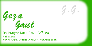 geza gaul business card